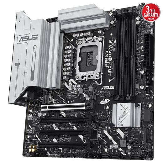 Asus Prıme Z890M-Plus Wıfı 1851P Ddr5 Ses Glan Dp/Hdmı/Type-C Sata3 Usb3.2 Matx