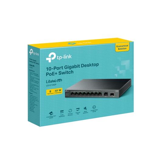 Tp-Lınk Ls1210Gp 10-Port Gigabit Desktop Switch With 8Poe