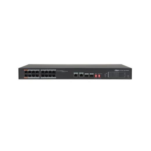 Dahua Dh-Pfs3218-16Et-135 16 Port 10/100 Yönetilemez 2Xcombo + 2Xsfp 16 Port Poe 135W Metal Kasa