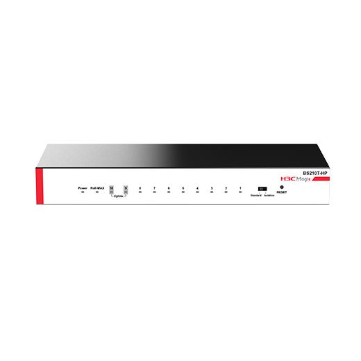 H3C MAGIC BS210T-HP 8 PORT GIGABIT + 2 PORT GIGABIT UPLINK 110W POE METAL KASA SWITCH