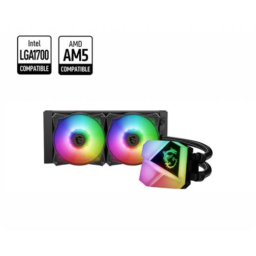 Msı Mag Corelıquıd C240 240Mm Argb Cpu Sıvı Soğutucu( Lga 1150/1151/1155/1156/1200/1700/Am4/Am5 Uyumlu)