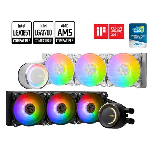 Msı Mag Corelıquıd E360 Whıte 360Mm Argb Sıvı İşlemci Soğutucu (Lga 1150/1151/1155/1156/1200/1700/Am5 Uyumlu) 