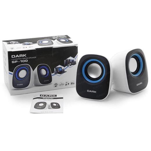 Dark Dk-Ac-Sp100 1+1 Multımedya Usb Speaker Beyaz 