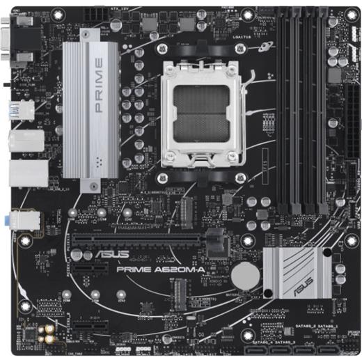 ASUS MB PRIME A620M-A-CSM AMD A620M-A-CSM AMD A620 AM5 DDR5 6400 DP HDMI VGA Çift M2 USB3.2 AURA RGB mATX UCRETSIZ UZAKTAN YONETIM YAZILIMI ASUS 5X PROTECTION III