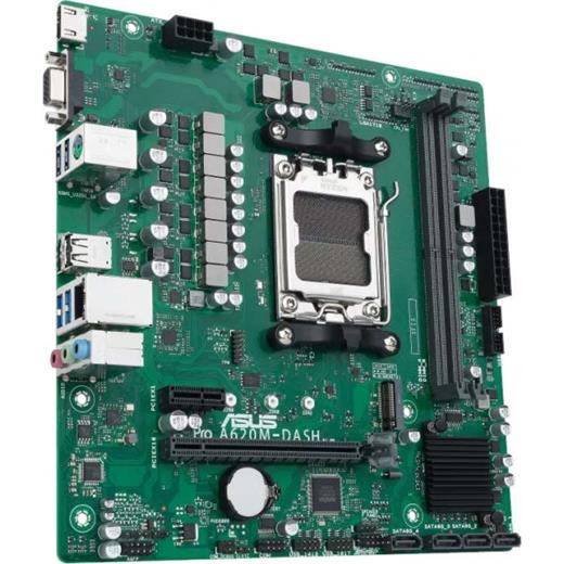 ASUS PRO A620M-DASH-CSM AMD A620 AM5 DDR5 6400 HDMI VGA M2 USB3.2 mATX DASH destekli network bağlantısı ASUS 5X PROTECTION III