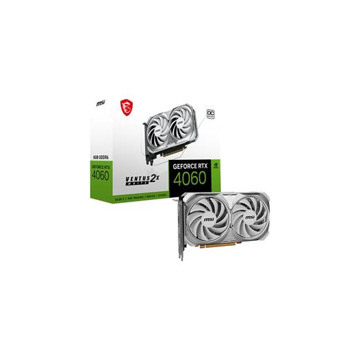 MSI VGA GEFORCE RTX 4060 VENTUS 2X WHITE 8G OC RTX4060 8GB GDDR6 128B DX12 PCIE 4.0 X8 (3XDP 1XHDMI)