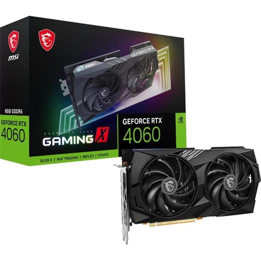 MSI VGA GEFORCE RTX 4060 GAMING 8G RTX4060 8GB GDDR6 128B DX12 PCIE 4.0 X8 (3XDP 1XHDMI)