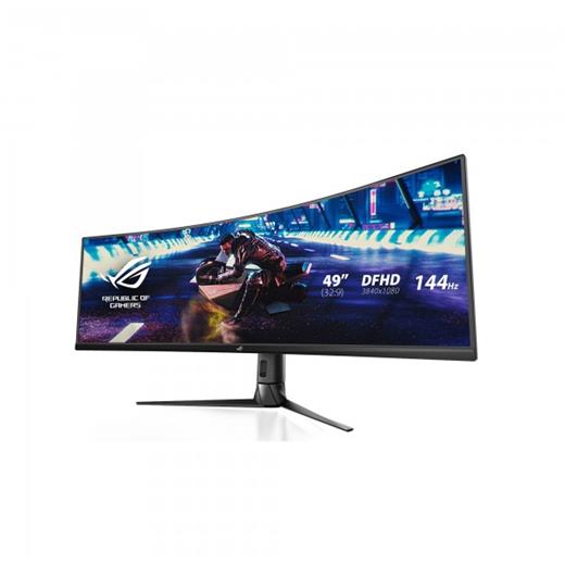 ASUS ROG STRIX XG49VQ 49 GAMING VA KAVISLI AURA RGB FREESYNC 2 HDR DFHD 3840X1080 1MS 144HZ DP HDMI USB MM VESA 3YIL ULTRA-WIDE HDR,DUSUK MAVI ISIK,YUKSEKLIK AYARI Monitör