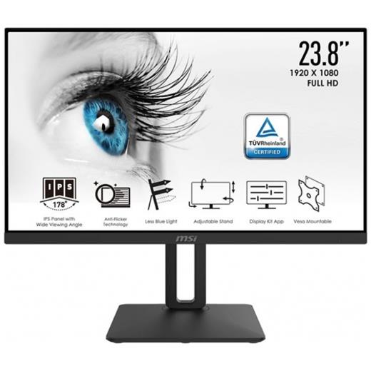 MSI 23.8 PRO MP242AP 1920x1080 (FHD) 16:9 FLAT IPS 100HZ 1MS ADAPTIVE-SYNC PIVOT MONITOR
