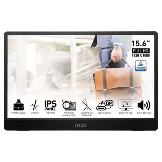 MSI 15.6 PRO MP161 E2 1920x1080 (FHD) 16:9 FLAT IPS 60HZ 4MS ADAPTIVE-SYNC PORTATIF MONITOR