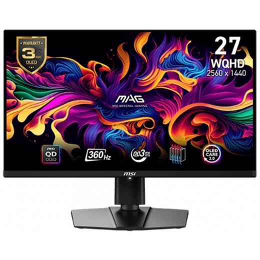 MSI 26.5 MAG 271QPX QD-OLED 2560x1440 (WQHD) 16:9 FLAT 360HZ 0.03MS FREESYNC GAMING MONITOR