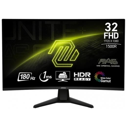 MSI 31.5 MAG 32C6 CURVED 1500R VA 2560X1440 (FHD) 16:9 180HZ 1MS FREESYNC PREMIUM GAMING MONITOR