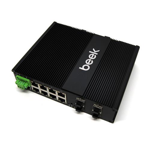 BN-ISW-3084PX Beek Yönetilebilir L2+ 10G Endüstriyel PoE Switch<br>
8 x 10/100/1000T IEEE802.3af/at PoE+ port (Port başına 30.8 watt) (PoE Güç Bütçesi maks. 240 Watt)<br>
4 x 1/10G SFP+<br>
Din-Ray montajına uygun<br>
Bee
