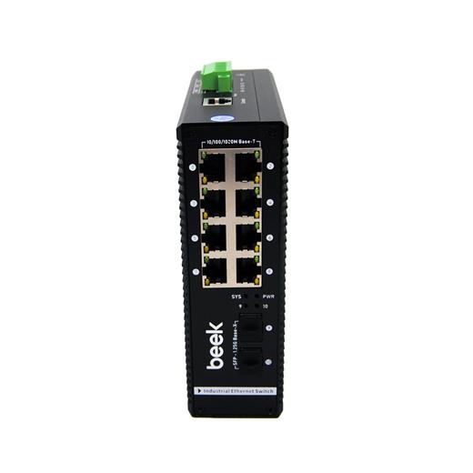 BN-ISW-2082PG Beek Yönetilebilir L2+ Endüstriyel PoE Switch<br>
8 x 10/100/1000T  IEEE802.3af/at PoE+ port (Port başına 30.8 watt) (PoE Güç Bütçesi maks.  120/240 Watt)<br>
2 x 1/10G SFP+<br>
Din-Ray montajına uygun<br>
B