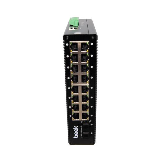 BN-ISW-2162PG Beek Yönetilebilir L2+ Endüstriyel PoE Switch<br>
16 x 10/100/1000T IEEE802.3af/at PoE+ port (Port başına 30.8 watt) (PoE Güç Bütçesi maks. 240 Watt)<br>
2 x 1/10G SFP+<br>
Din-Ray montajına uygun<br>
Beek 1