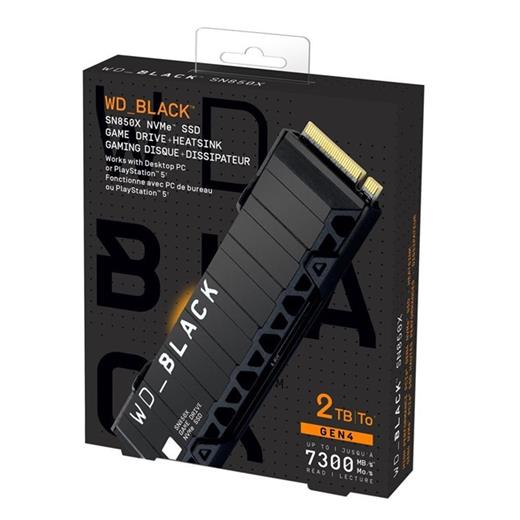WD Black SN850X WDS200T2XHE 2TB 7300/6600 Gen4 Soğutuculu NVMe PCIe M.2 2280 SSD