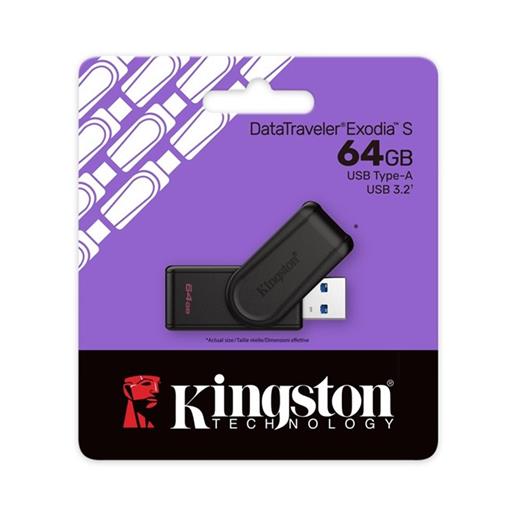 KINGSTON 64GB USB3.2 DTXS/64GB Exodia S BLACK+BLACK
