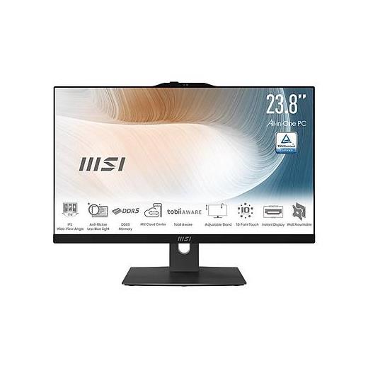 MSI MODERN AM242TP 12M-1678XTR 23.8 FHD 16:9 (1920X1080) I5-1235U 8GB DDR4 512GB SSD FDOS DOKUNMATIK SIYAH AIO PC