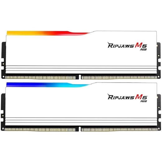 F5-6400J3648F16GX2-RM5RW GSKILL Ripjaws M5 Beyaz RGB DDR5-6400Mhz CL36 32GB (2x16GB) Dual (36-48-48-96) 1.35V