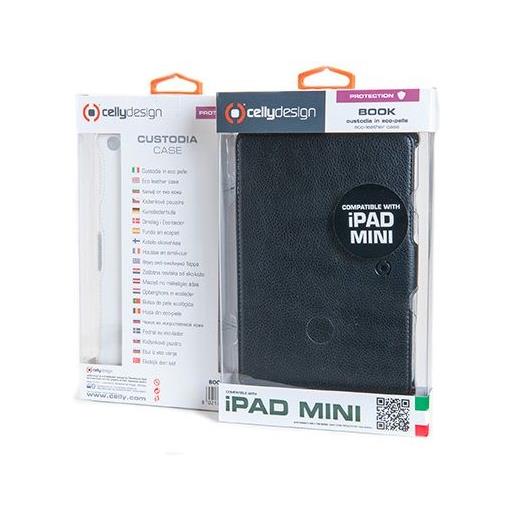 Celly Booktab Deri Ipad mini 2/3 Kılıf ve Standı (Siyah)