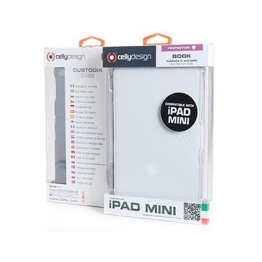 Celly Booktab Deri Ipad mini 2/3 Kılıf ve Standı (Beyaz)