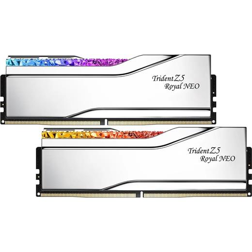 F5-6000J2836G16GX2-TR5NS GSKILL TZ5 Royal Neo Silver RGB DDR5-6000Mhz CL28 32GB (2X16GB) DUAL (28-36-36-96) 1.40V AMD EXPO