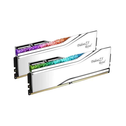 F5-6000J2836G16GX2-TR5S  GSKILL TZ5 Royal Silver RGB DDR5-6000Mhz CL28 32GB (2X16GB) DUAL (28-36-36-96) 1.40V