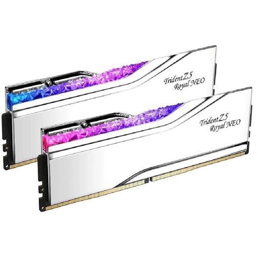 F5-6000J2636H16GX2-TR5NS GSKILL TZ5 Royal Neo Silver RGB DDR5-6000Mhz CL26 32GB (2X16GB) DUAL (26-36-36-96) 1.45V AMD EXPO
