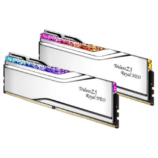 F5-6000J2636H16GX2-TR5NS GSKILL TZ5 Royal Neo Silver RGB DDR5-6000Mhz CL26 32GB (2X16GB) DUAL (26-36-36-96) 1.45V AMD EXPO