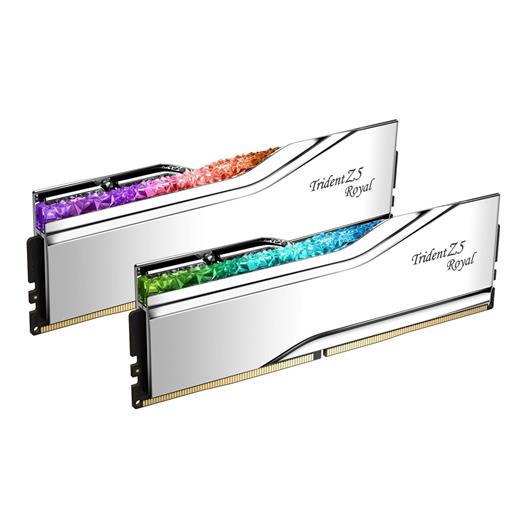 F5-8000J4048F24GX2-TR5S GSKILL Trident Z5 Royal Silver RGB DDR5-8000Mhz CL40 48GB (2x24GB) DUAL (40-48-48-128) 1.35V