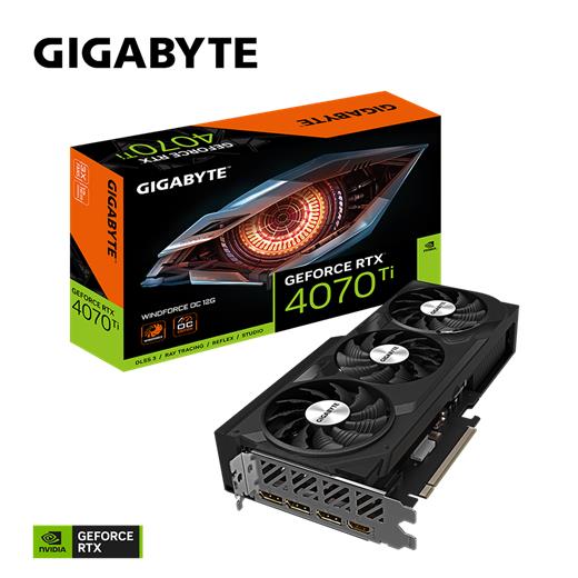 GIGABYTE GV-N407TWF3OC-12GD RTX4070TI WINDFORCE OC 12Gb GDDR6 192BIT 3 Fanlı 1xHDMI 3xDP GAMING EKRAN KARTI