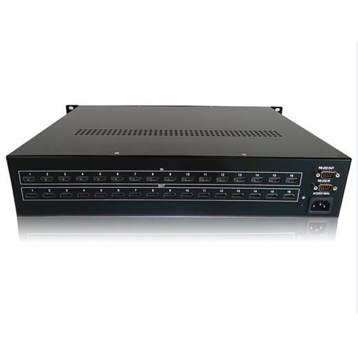 Beek BS-1616H HDMI Matrix 16 x 16 16 giriş 16 çıkış RJ45 port RS232 port HDMI 1.4b HDCP 1.2 1080p/60Hz çözünürlük Uzaktan kumanda ile yönetim RS232 Arayüz