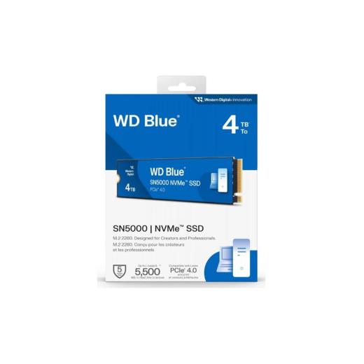 WD Blue SN5000 WDS400T4B0E 4TB 5500/5000 Gen4 NVMe PCIe M.2 2280 SSD