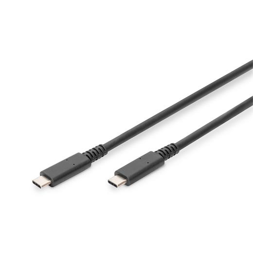 AK-300343-008-S Digitus USB 4.0 Bağlantı Kablosu, USB Tip C <-> USB Tip C, maksimum çözünürlük 8K@30Hz, PD3.0, 40Gbits/s, 0.8 metre, siyah renk<br>
Digitus USB 4.0 Connection Cable, Type - C to Type - C, maximum resolution 8K@30Hz, PD3.