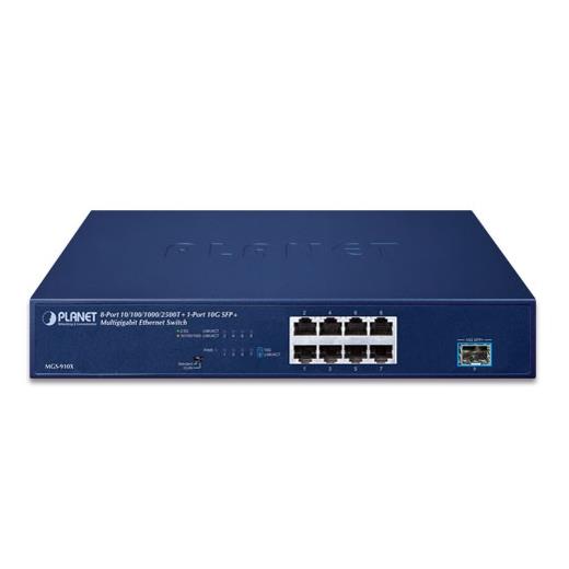 PL-MGS-910X Yönetilemeyen Gigabit Switch (Unmanaged Gigabit Switch)<br>
8-Port 10/100/1000/2500T<br>
1-Port 10GBASE-X SFP+ yuva