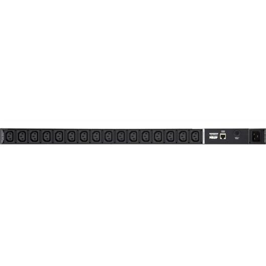ATEN-PE1216G Energy PDU/Power Distribution Unit (Elektrik Güç Dağıtım Ünitesi), 16 x  IEC320 C13 priz, 16A maksimum, ATEN-EC1000 Energy Box ürünüyle birlikte kullanılır, 0U form
