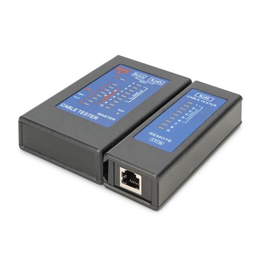 DN-14001-2 DIGITUS Cable tester, network, RJ45, Single side Tester main device, remote unit, PoE tester, with case 
