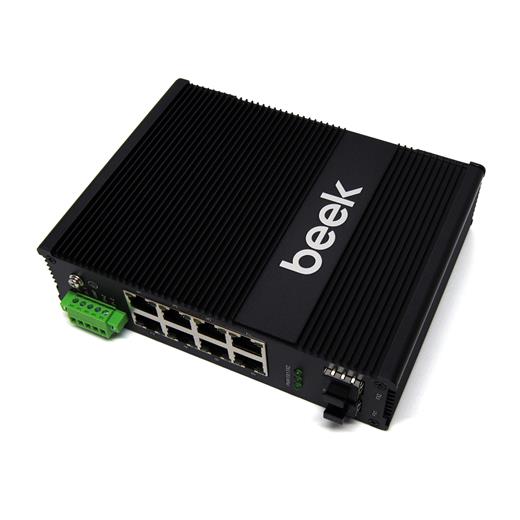 BN-ISW-1082PG Beek Yönetilemeyen L2 Endüstriyel PoE Switch<br>
 8 x 10/100/1000T IEEE802.3af/at PoE+ port (Port başına 30.8 watt) (PoE Güç Bütçesi maks. 240 Watt)<br>
2 x 1G SFP<br>
Din-Ray montajına uygun<br>
Beek Unmana