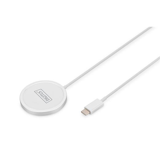 DA-10080 Digitus Kablosuz Şarj Pad/Altlık, Mıknatıslı, 15W, MagSafe uyumlu<br>
Digitus Wireless charging pad, magnetic 15W, MagSafe compatible 
