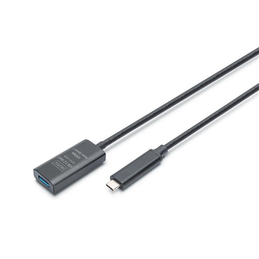 DA-73113 DIGITUS Active USB-C Extension Cable, 5m 10G, USB 3.2 Gen2, USB-C - USB-A (M/F) 