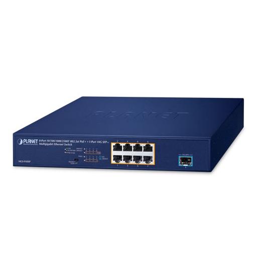 PL-MGS-910XP Yönetilemeyen Gigabit PoE Switch (Unmanaged Gigabit PoE Switch)<br>
8-Port 10/100/1000/2500T 802.3at PoE+ (Port başına 32 watt) (PoE Güç Bütçesi maks. 120 Watt)<br>
1-Port 10GBASE-X SFP+ yuva