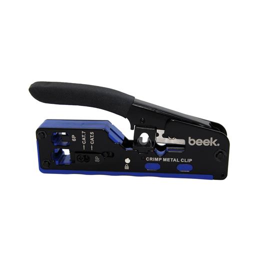 BN-MP-CT Beek CAT5/CAT6/Cat6A/CAT7 Konektörler ve 6P/6C (RJ-12), 6P/4C (RJ-11), 6P/2C (RJ-11) Modüler Fişler İçin Crimp Aleti/Sıkma Pensi, Mavi Renk<br>
Beek CAT5/CAT6/Cat6A/CAT7 Modular Plug Crimp Tool, Blue Color