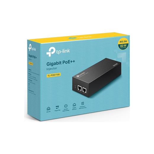 Hi-PoE/PoE++ Injector Gigabit Adapter 802.3af/at/bt Compliant 60W - TL-POE170S