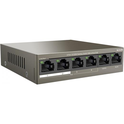 Tenda 6-Port 10/100M 4-Port PoE Switch - TEF1106P-4-63W
