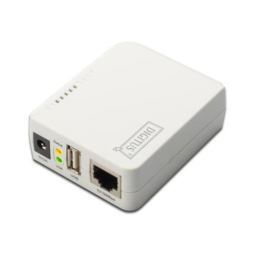 DN-13014-3 Digitus 1 Port Wireless (Kablosuz) Fast Ethernet Print Server, 1 x USB 2.0 port, 1 x RJ45