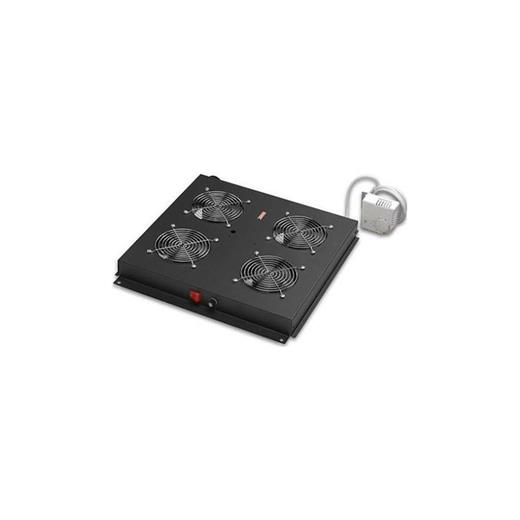Lande LN-FAN-THM-4FFS-BL Fan Modulü 4 lü fan modülü Termostatlı RAL 9005 Siyah Dikili tip