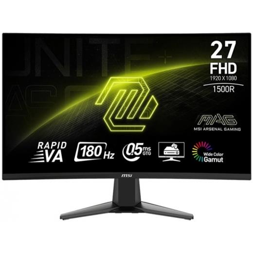 27 MSI MAG 27C6F 1MS 180HZ FHD CURVE 1500R VA  ADAPTIVE-SYNC GAMING MONITOR