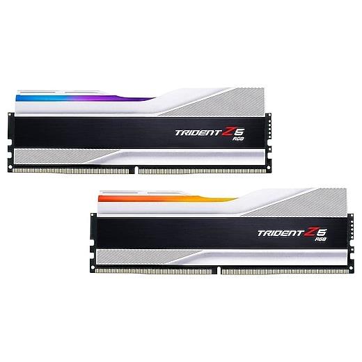 GSKILL Trident Z5 RGB Silver DDR5-7600Mhz CL36 32GB (2x16GB) DUAL (36-46-46-121) 1.4V F5-7600J3646G16GX2-TZ5RS