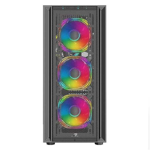 PowerBoost X-12B USB 3.0 Mesh 4 x ARGB Fanlı Siyah Kasa (PSU Yok) X1-2 Black
