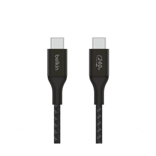 CAB015BT1MBK - Belkin CAB015 BoostCharge Örgülü USB-C den USB-Cye 240W 1m Kablo - Siyah